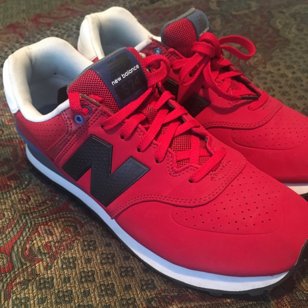 Men’s Red 574 New Balance Sneakers